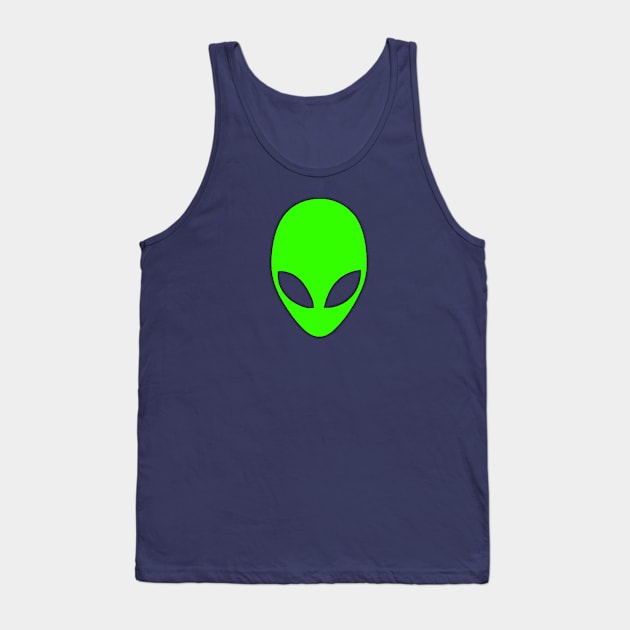 Alien Head Tank Top by GreenGuyTeesStore